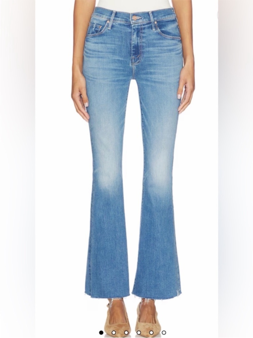 Mother The Weekender Flare Jeans In Read Between The Lines